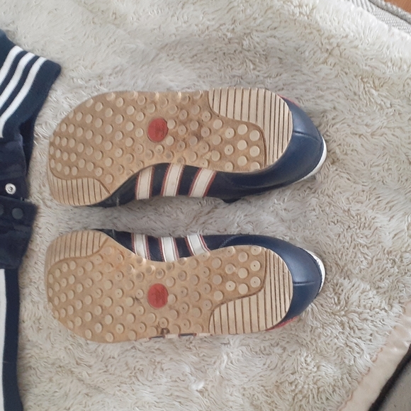 Adidas Rare Blokecore Vintage Y2K 70s  Velour Short Sleeve Jacket Leather Sneaks - Picture 7 of 12